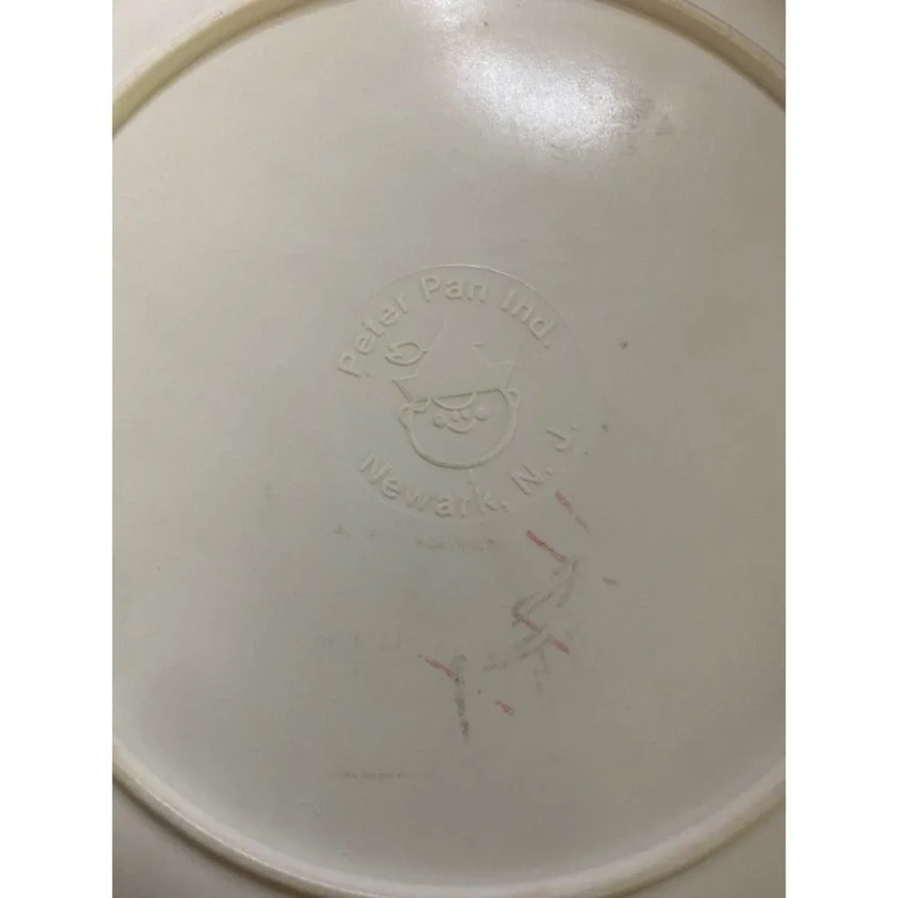 Peter Pan Sesame Street Plate Kids 8in White Good Vintage Melamine Muppets